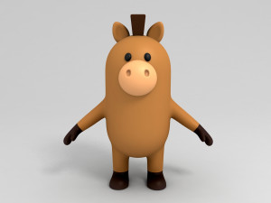 3d horse character Modello 3D