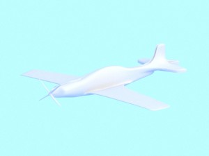 3d rigged airplane mode utva lasta 1 Modello 3D
