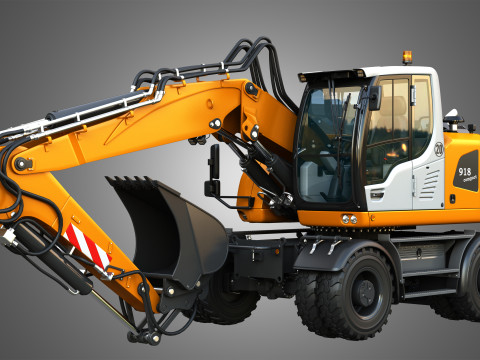 A918 Compact Litronic - Wheeled Excavator Modello 3D