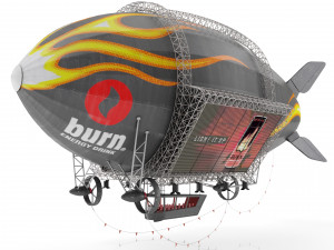 Advertising zeppelin burn Modello 3D
