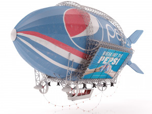 Advertising zeppelin pepsi Modello 3D