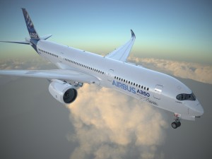 Airbus A350 900 with interior Modello 3D