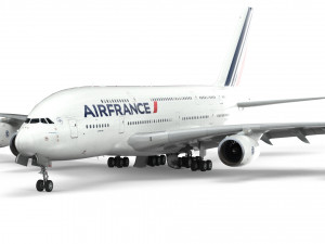 airbus a380 - air france Modello 3D