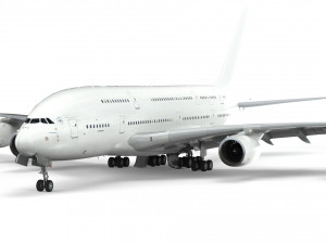 airbus a380 - clear white paint Modello 3D