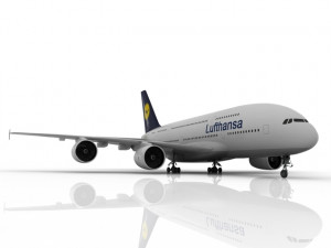 airbus a380 lufthansa Modello 3D
