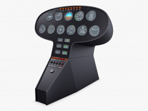 Aircraft Instrument Panel v 1 Modello 3D