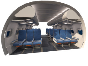 Airplane interior parts 3 color Modello 3D