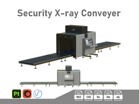 Airport Security X-ray Conveyer Modello 3D