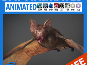 animated bat Modello 3D