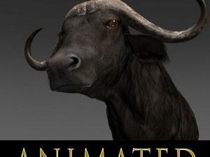 animated buffalo Modello 3D