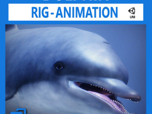 animated dolphin unity Modello 3D