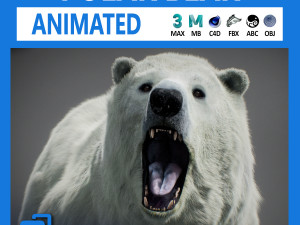 Animated Polar Bear Modello 3D