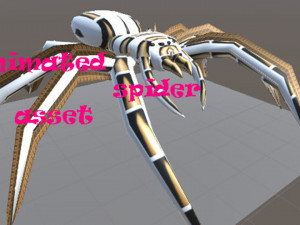 animated poly spider kit Modello 3D