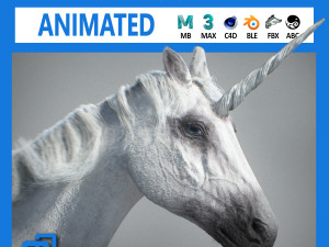 Animated Unicorn Modello 3D