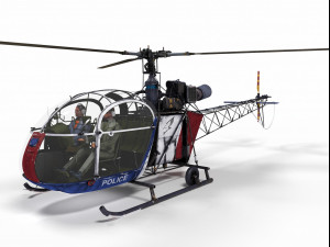arospatiale alouette ii Modello 3D