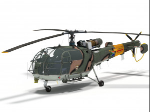 Aerospatiale alouette iii Modello 3D