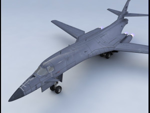b 1b lancer bomber military jet Modello 3D