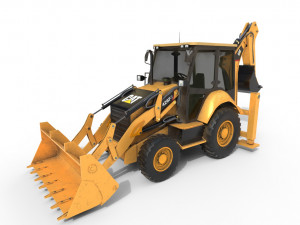 backhoe loaders 426f2 hq Modello 3D