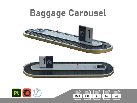 Baggage Carousel Modello 3D
