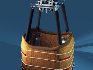 balloon basket and gas tank Modello 3D