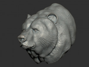 bear bust Modello 3D