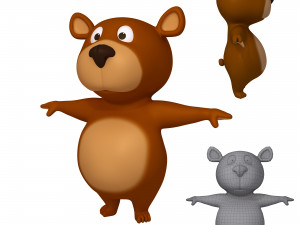 bear cartoon Modello 3D