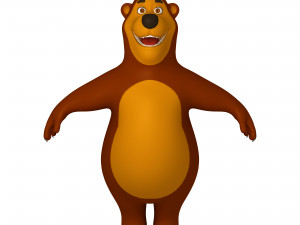 bear cartoon 02 Modello 3D