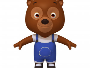 bear cartoon Modello 3D