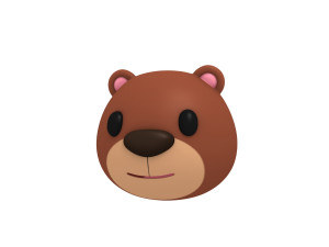 bear head Modello 3D