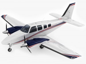 beechcraft baron g58 Modello 3D
