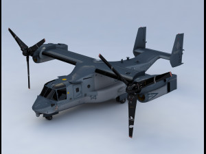 bell boeing v22 osprey helicopter Modello 3D