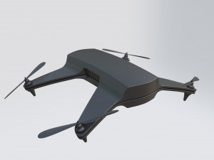 Black Drone Modello 3D