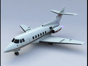british aerospace 125 private jet Modello 3D