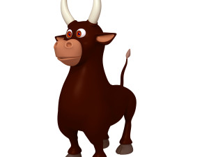 bull cartoon Modello 3D