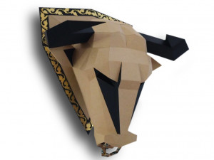 bull head trophy Modello 3D