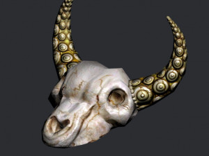 Bull Skull Modello 3D