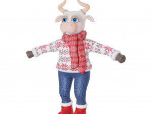 Bull-white Modello 3D