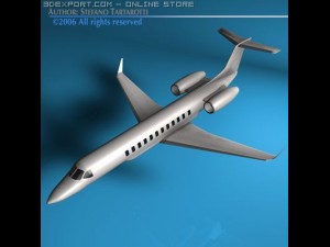 business jet Modello 3D
