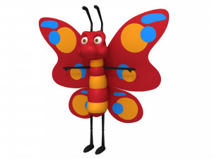 butterfly cartoon Modello 3D