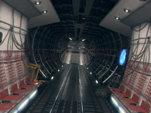 Cargo Freight Interior PBR Modello 3D
