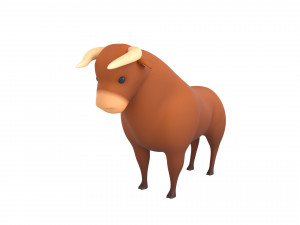 cartoon bull Modello 3D