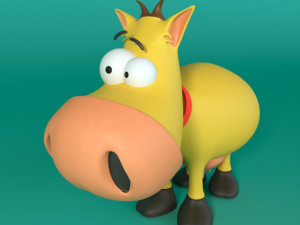 Cartoon Cow Modello 3D