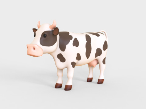 Cartoon Cow Animal Modello 3D