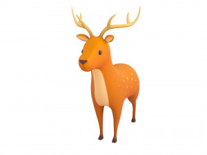 cartoon deer Modello 3D