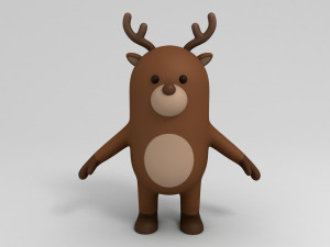 cartoon reindeer Modello 3D