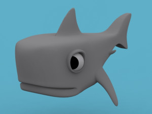cartoon shark Modello 3D