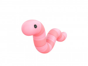 cartoon worm Modello 3D