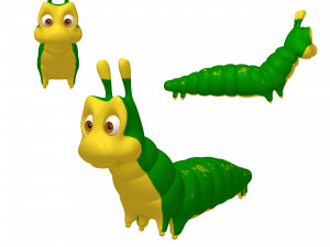 caterpillar cartoon Modello 3D