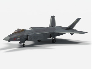 Chengdu J-20 S Mighty Dragon Modello 3D