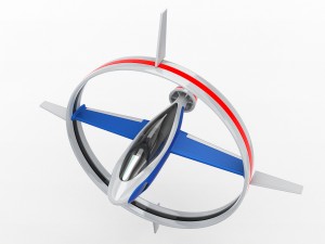 circle space plane Modello 3D